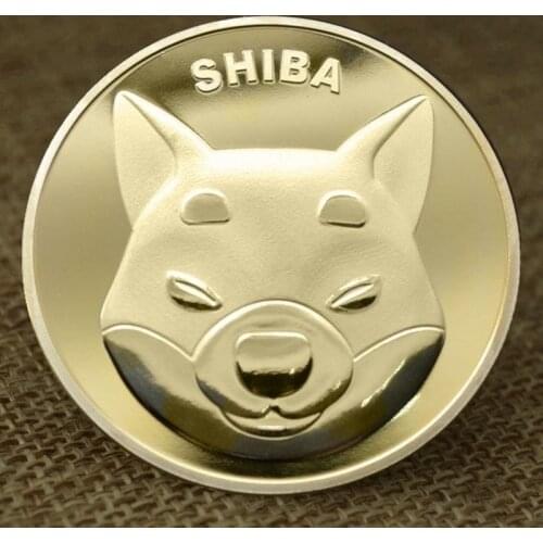 Shib Inu Coin Doge Coin Color Embossed Commemorative Collectors Medal Gold-plated Silver Digital Virtual Coin Lucky Coin