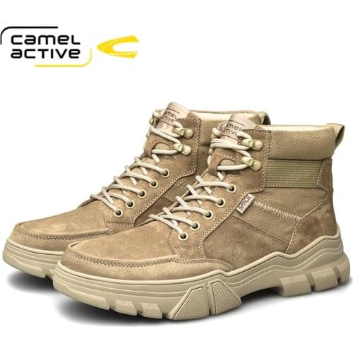 Camel Active New 2020 Autumn Winter Mens Genuine Leather Casual High Quality Fashion Ankle Boots for Men Shoes Riding Boots