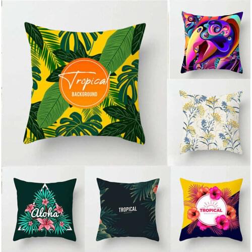Cushion Home Pillow 45x45cm Case Decor Plant Polyester Sofa Throw Cover Waist