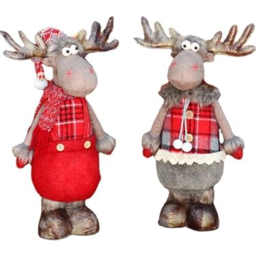 New Christmas Decoration Creative Deer Doll 68 cm Standing Deer Window Desktop Front Desk Decoration navidad christmas gift