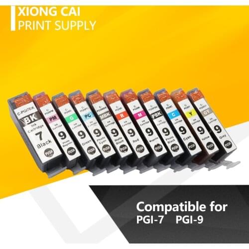 2020 Ink Cartridges For canon PGI-9 PGI 9 PGI9 For Canon MX7600 / iX7000 RFB MX7600 / Pro9500 printer cartridges free shipping