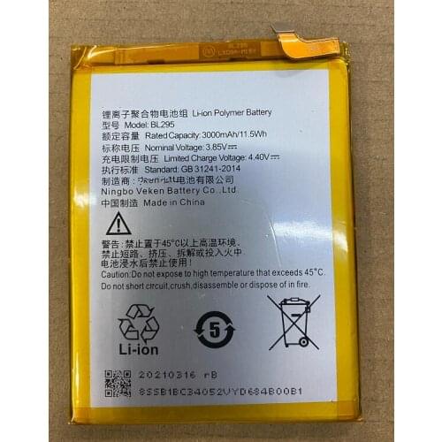 New Battery 3000mAh/11.5Wh BL295 Replacement Battery For LENOVO K5S L38031 Smart Phone Batteries