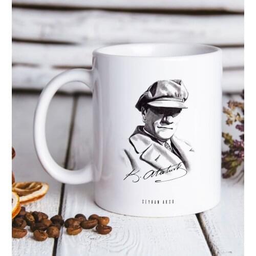 Personalized Ataturk Themed White Mug Bardak-17
