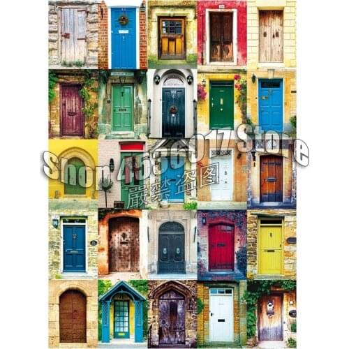 Doors Diamond Painting Full Square Christmas 5d Diamond Embroidery Architecture Landscape Diy Diamond Mosaic Cross Stitch decor