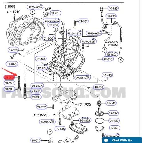 Gearbox spring ATM for Mazd a 3 OEM：FN11-21-222 FN11-21-227