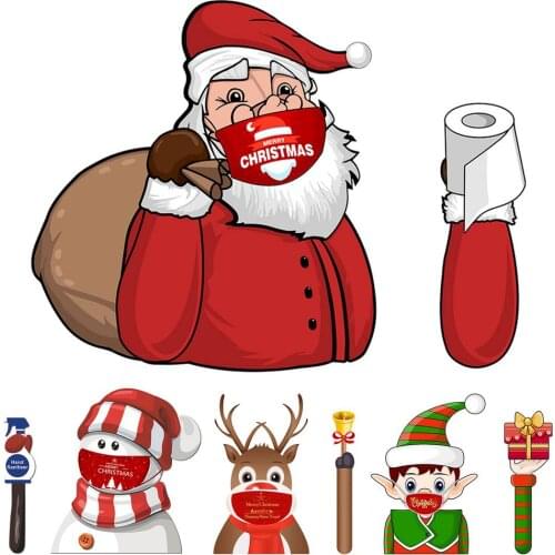 Christmas Santa Rear Wiper Decals Car Rear Windshield Stickers Windshield Wiper Car Sticker Decoration