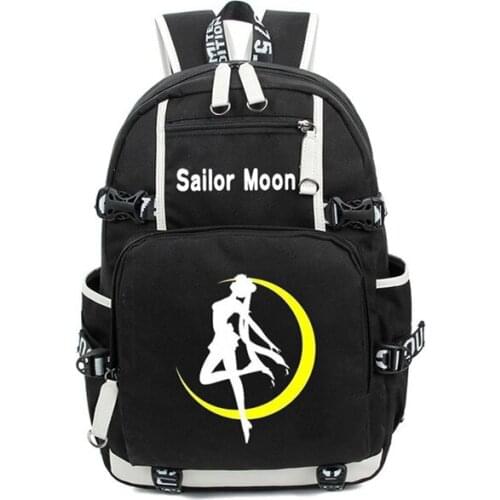 Luminous Tsukino Usagi Luna Cartoon Student School Shoulder Bags Sailor Cosplay Backpack Teenage Casual Laptop Travel Bag
