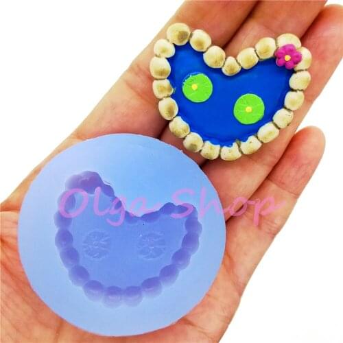 GYL648 39.4mm x 32.9mm Cake Silicone Mold Fondant Cake Decoration Candy Resin Clay Earrings Necklace Craft Soap Candle FOOD SAFE