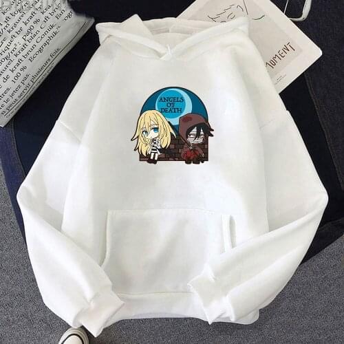 Angels of Death Satsuruki No Tenshi Hoodies Women Men Spring Autumn Streetwear Hot Japanese Anime Print Hoody Female Sweatshirts