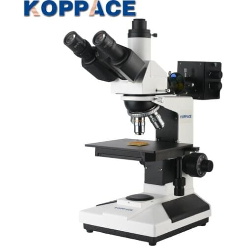 KOPPACE 50X-400X Trinocular Metallurgical Microscope Transmission Illumination System WF10X Eyepiece