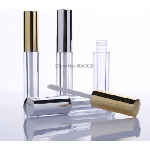 1ML 5ML 10ML Lip Gloss Tubes Gold Silver Cosmetic Packaging Lipgloss Wand Tubes Empty Lip Gloss Tubes Private Label 100pcs
