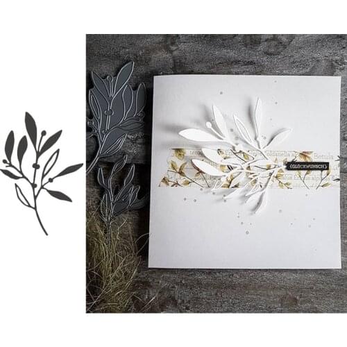 Branch with Leaves Metal Cutting Dies Stencils for DIY Scrapbooking Album Stamp Paper Card Embossing New 2019 Die Cut