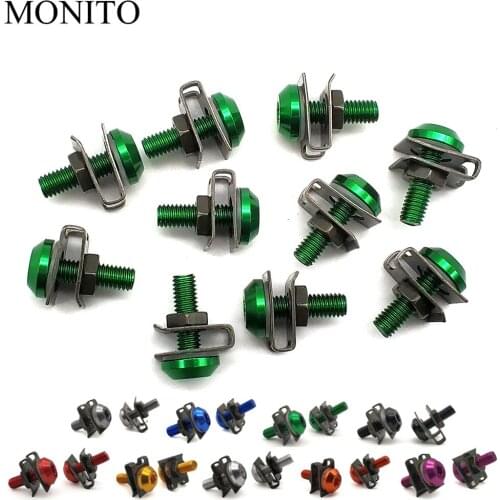 CNC Aluminum Motorcycle Fairing Screws Custom Body Spring Bolts For KAWASAKI KLX 150 250 KLX250 KLX 450R KDX 125 250 Accessory