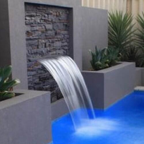 Waterproof 600mm length stainless steel waterfall water fall without led lights