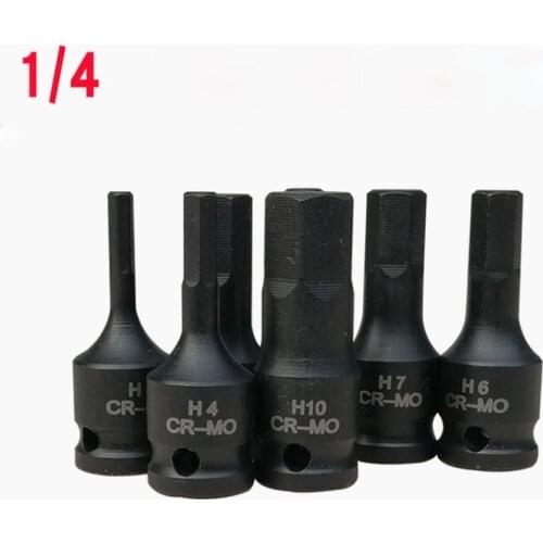 1/4" 6.35mm Drive Hex/Torx Impact Bit Socket Torx Star Bit CR-MO Air Impact Socket Wrench Adapter Home Auto Repair Tool
