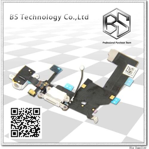 10pcs/lot Original Dock Connector Charging Port Flex Cable for iPhone 5 5G White