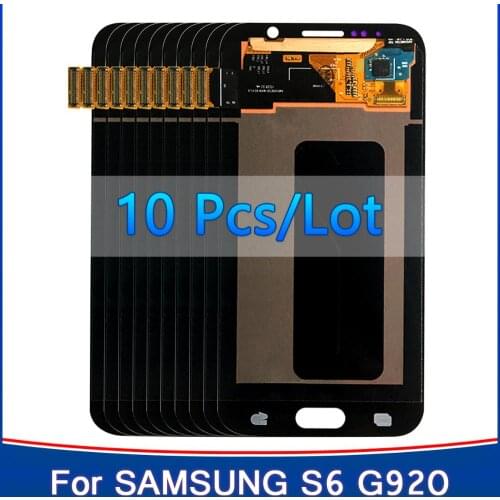 10 pieces NEW ORIGINAL 5.1'' Replacement LCD S6 for SAMSUNG GALAXY S6 G920 SM-G920F G920F G920FD Touch Screen Digitizer Assembly