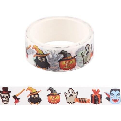 20pcs/lot BH1427 Blinghero 15mmX5m Halloween Washi Tap DIY Masking Tape Decal Adhesive Tapes Stickers Decorative Stationery Tape
