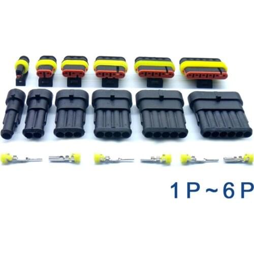 282080-1 Hid waterproof and anti source connector 1/2/3/4/5/6-pin automobile wire connector plug in vehicle harness 300V 12a