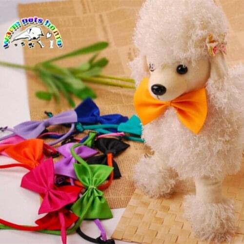 50PCS Pet Grooming Accessories Rabbit Cat Dog Bow Tie Adjustable Bowtie Multicolor Pet Product Wholesale