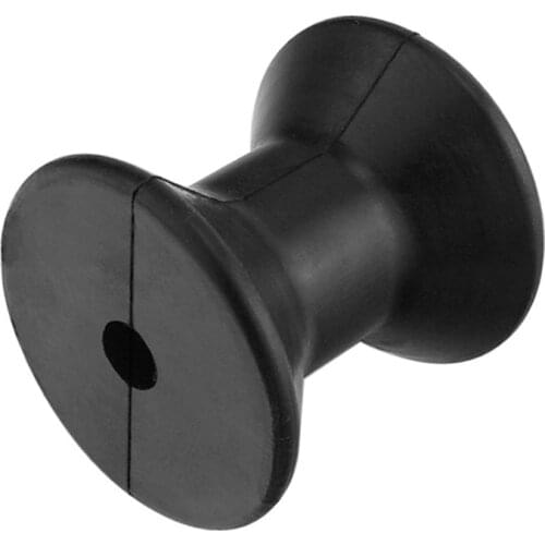 Anti-UV 3 Inch Mounting Width Boat Trailer Bow Stop Roller Black Rubber Spool Boat Yacht Accessories