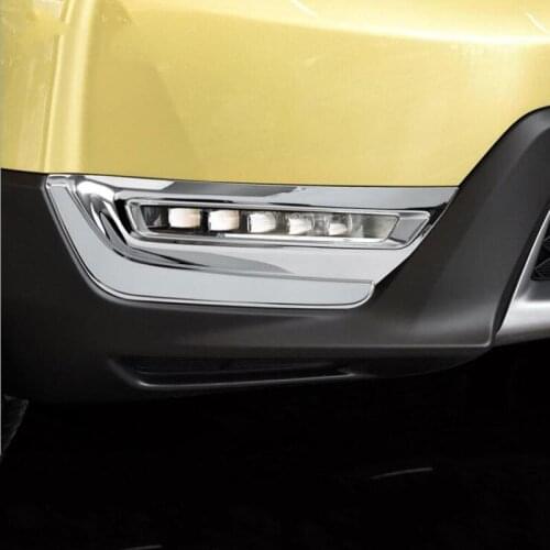 Free Shipping For Honda CR-V 2017 2PCS High Quality ABS Chrome Car Front Headlight Fog Lamp Cover Trim Car Styling Accessories