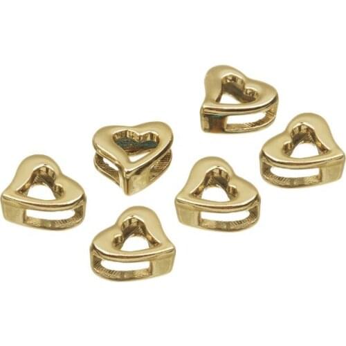 30pcs/lot heart Metal Alloy Spacer Beads Hole Beads Flat Beads Buddha Beads For DIY bracelet Jewelry Making