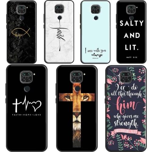 Bible Verse Christian Quote Case For Xiaomi Redmi Note 10 Pro 9S 8T Note 8 Pro Note 9 Pro K40 7 8 9 A 9C 9T Back Cover