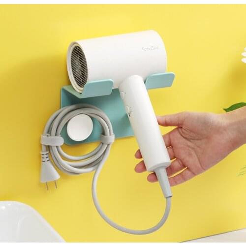 Hair Dryer Holder The Bathroom Shelf Holders Wall Shelves Storage Stand Hairdryer Mounted Bracket Straightener Mount Organizer