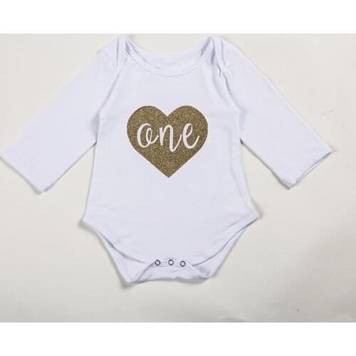 First birthday Baby romper,Gold Glitter Shirt Baby girl clothes,Baby shower gift