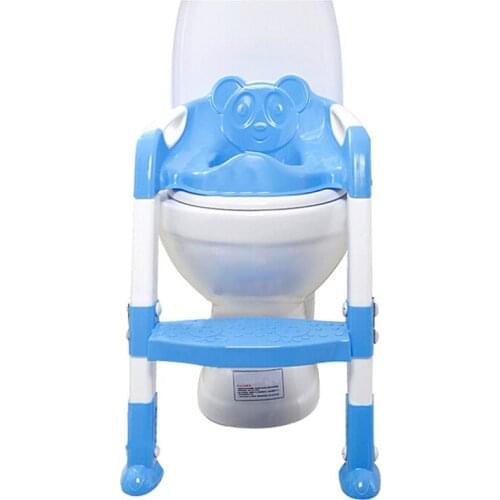 ChildrenS Toilet Panda Ladder Environmental PP Material Collapsible Baby Toddler Potty Training Toilet Chair Seat