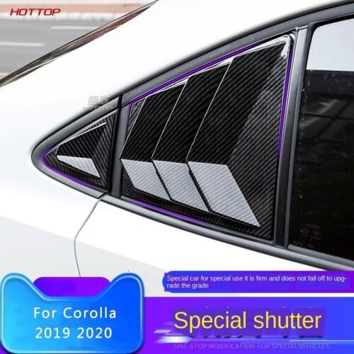 For Toyota Corolla 2019 2020 Shutter Triangular Glass Rear Window Decorative Stickers Body