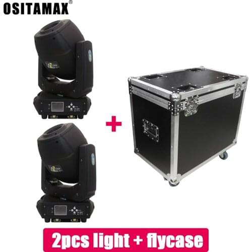 Flycase Moving Head Spot Beam Light 230w LED Zoom Light Gobo Light Double Prism 3IN1 Stage Effect for Nighclub Show Bar Disco DJ