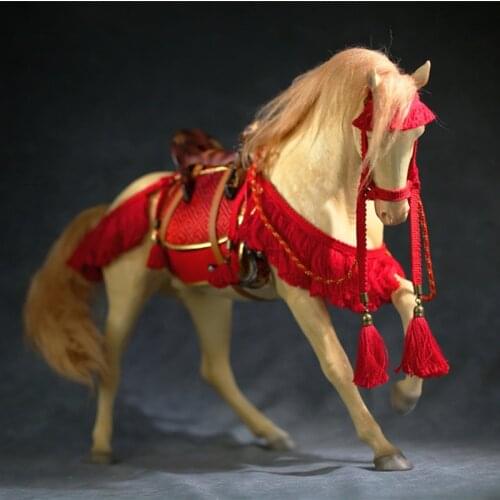 Simulation PVC Akhal-teke Horses Warm Blood Horse 42CM 1/6 Mr.Z048 Mounts Animal Model Mount Home Decoration Collect Gift Shows