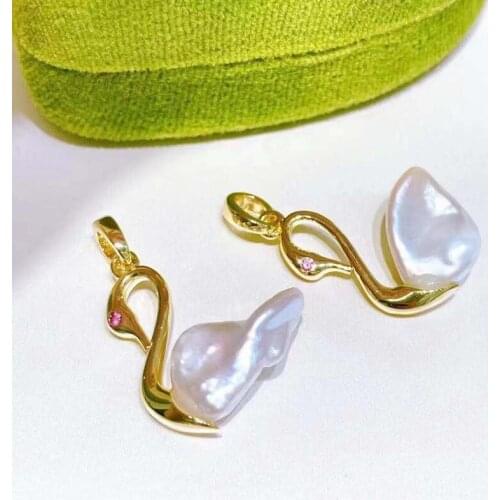 Swan Design Pendant Settings Women DIY Handmade Jewelry Making Components For 10-15mm