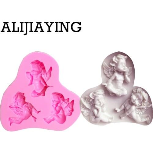 M0971 Sugarcraft Baby Angel Frame silicone mold fondant mold cake decorating tools chocolate gumpaste mold
