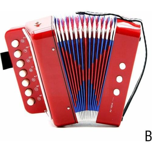 Small Accordion Irin 7 + 3 Keys is Suitable For Children 5 and Old Practice Birthday Gift Musical Above Years Toy Instrumen X5H0