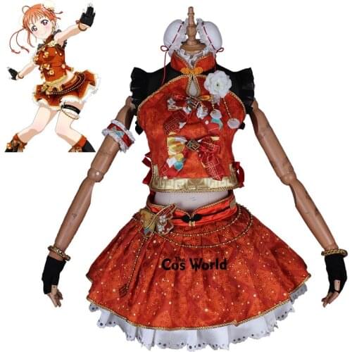 LoveLive!Sunshine!! Aqours Cheongsam Awaken Takami Chika Tops Dress Uniform Outfit Anime Cosplay Costumes