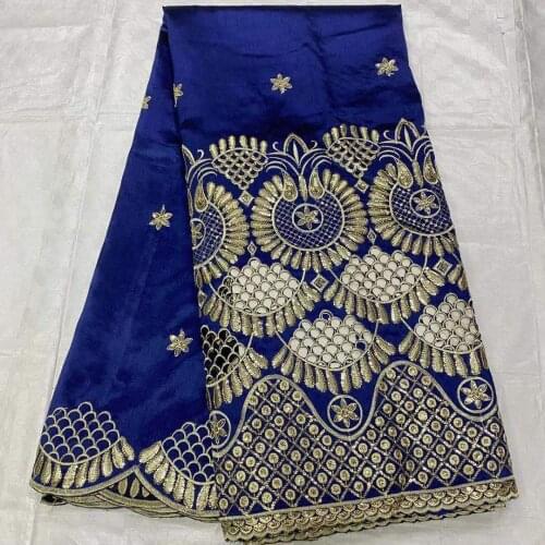 Fashion 2021 Newest Royal Blue Nice Lady George Fabrics with Holes for Aso Ebi Party Army Green Lace Dress Material Pink GE-002