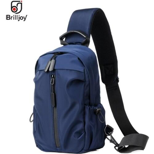 Fashion Men Chest Bag High Quality Mini Sport Bag USB Charge Backpack Business Bag Lightweight Waterproof Nylon Fabric Sling Bag