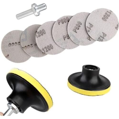 8pcs/Set Cleaning Polishing Kit 800/1200 /2000Grit Sandpapers+ Mandrel Tools Accessories New Arrival Big Deal