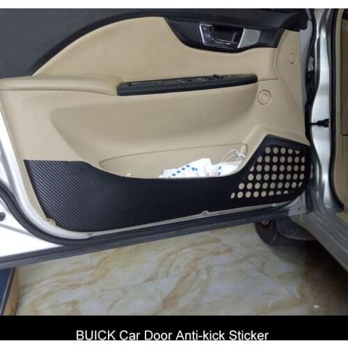 QHCP For Buick Envision Lacrosse Excelle Verano Car Door Anti Kick Sticker Carbon Fiber Door Side Edge Film Protection Accessory