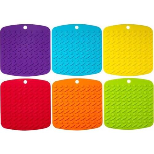 Non-slip Table Mat Insulation Pad Silicone Mat Thicken Coaster Bakeware Oven Mats Placemat Hanging Bowl Pot Pad Drain Holder SN