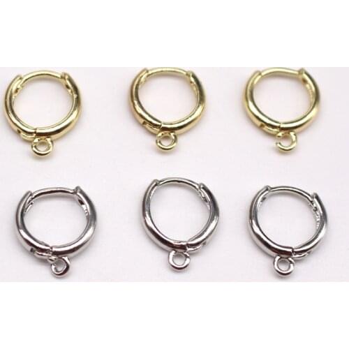 10pcs Simple Zinc Alloy Gold Opening Circle For Earring Connector Findings With Hole Earrings Make Jewelry Accessories