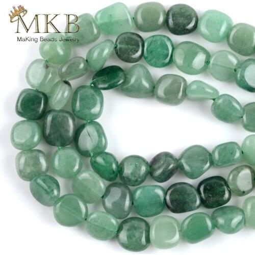 Wholesale Natural Green Jades Stone Irregular Beads For Jewelry Making Space Loose Beads 4-12mm DIY Bracelet Necklace 15inches