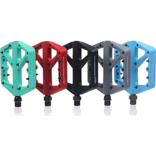 RACEWORK MTB Bike Nylom Pedal Ultralight Seal Bearings Flat Mountain Bicycle Pedals MTB Road BMX Platform Nylon Pedal Parts