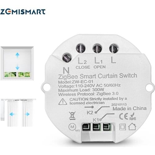 Tuya Zigbee Curtain Module Alexa Google Home Control Roller Inline Switch Smart Life APP Control SmartThings