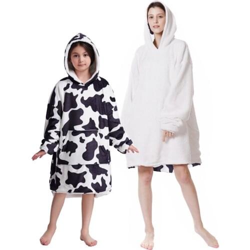 Pajamas For Women Sleep Wear Lazy Blanket Hooded Pullover Sweater Women Autumn And Winter Cold Protection And Warm Pajamas