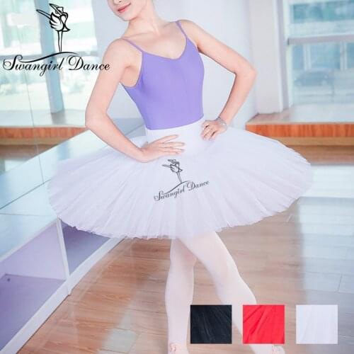 Red women professional half ballet tutu 7layer tulles adult girls practicing training ballerina tutu dress SD4029