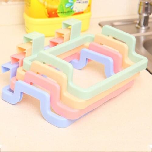 Portable Kitchen Trash Bag Holder Cupboard Door Back Hanging Trash Rack Cabinets Cloth Rack Towel Rack Kitchen Accessories Tools